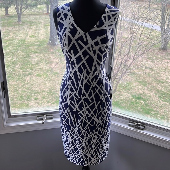 NWT‎ Adrianna Papell Crepe Scuba Sheath Dress - Picture 1 of 14